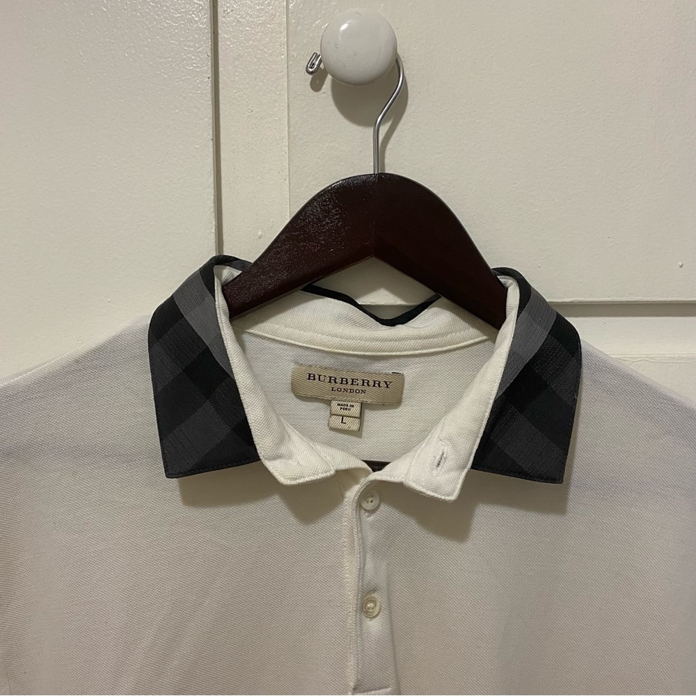 100% Authentic Burberry White Polo